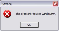 This program requires Windows9X.