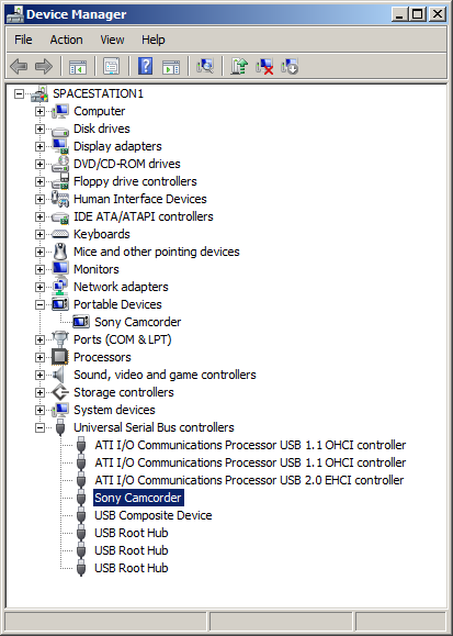 handycam drivers